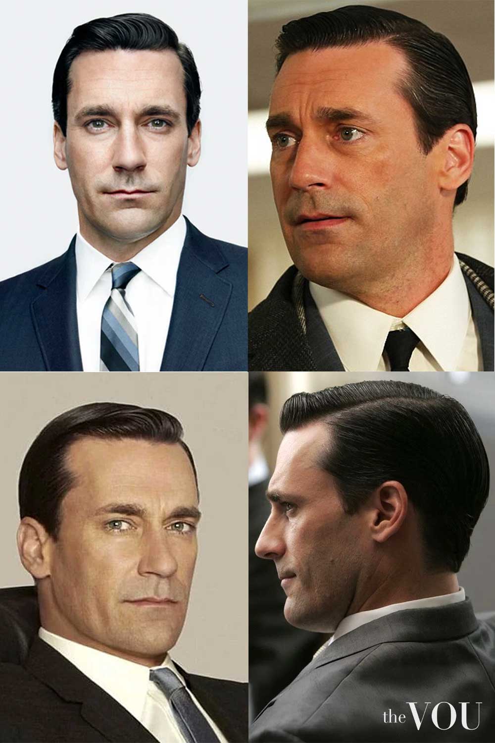 Jon Hamm Classic Side Part Old Money Hairstyle