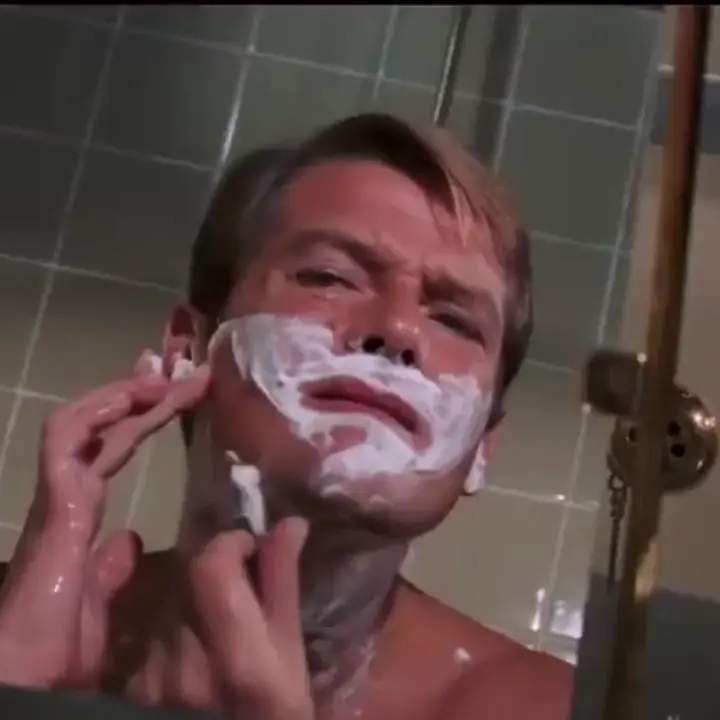 Roger Moore shaving Old Money style
