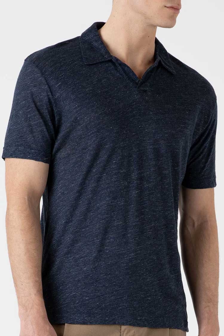 Linen Polo Shirt Sunspel