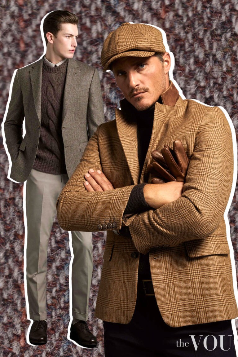 Men's Single-Breasted Tweed Blazer main image 1