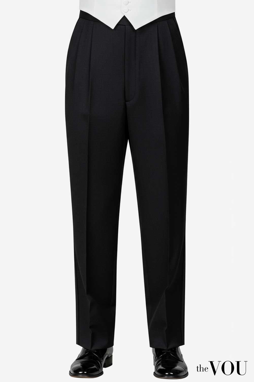 White Tie High-Waisted Full-Dress Trousers