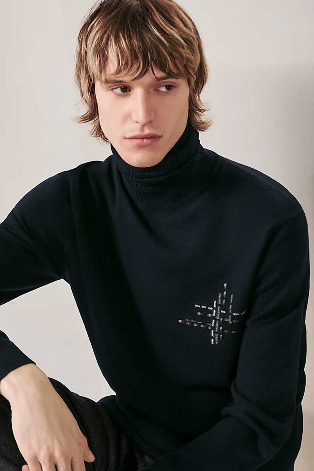 Hermes Black Turtleneck