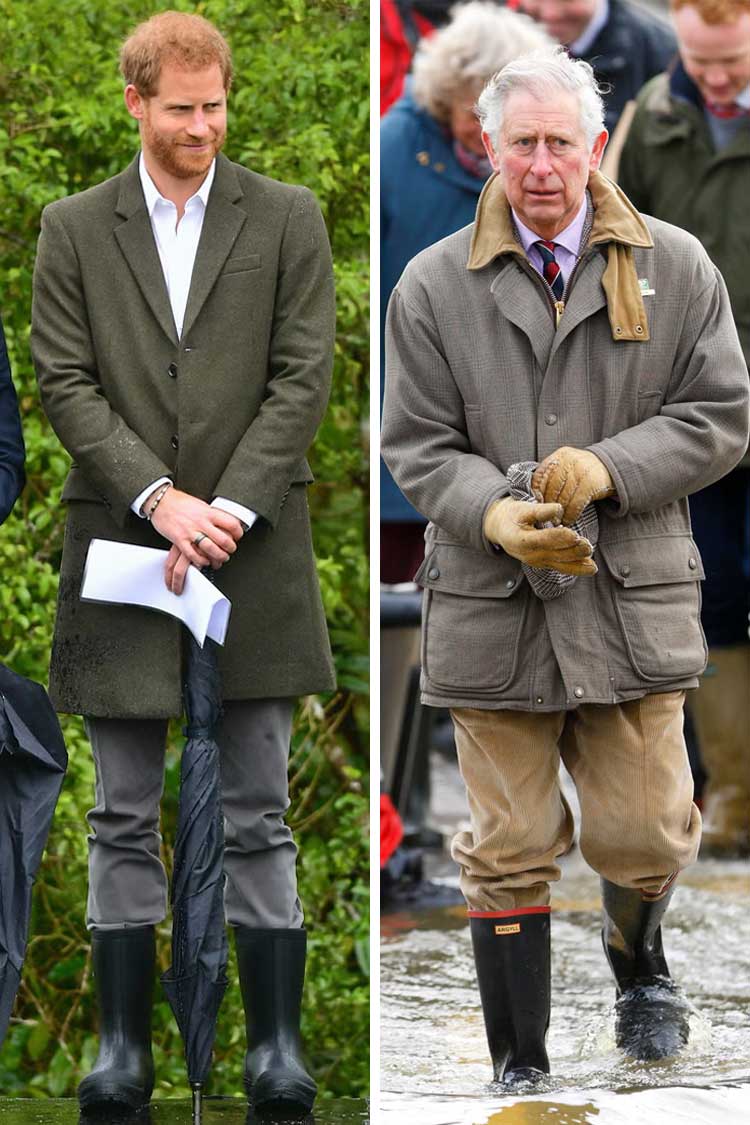 Wellington Boots King Charles and Prince Harry British Country Chic