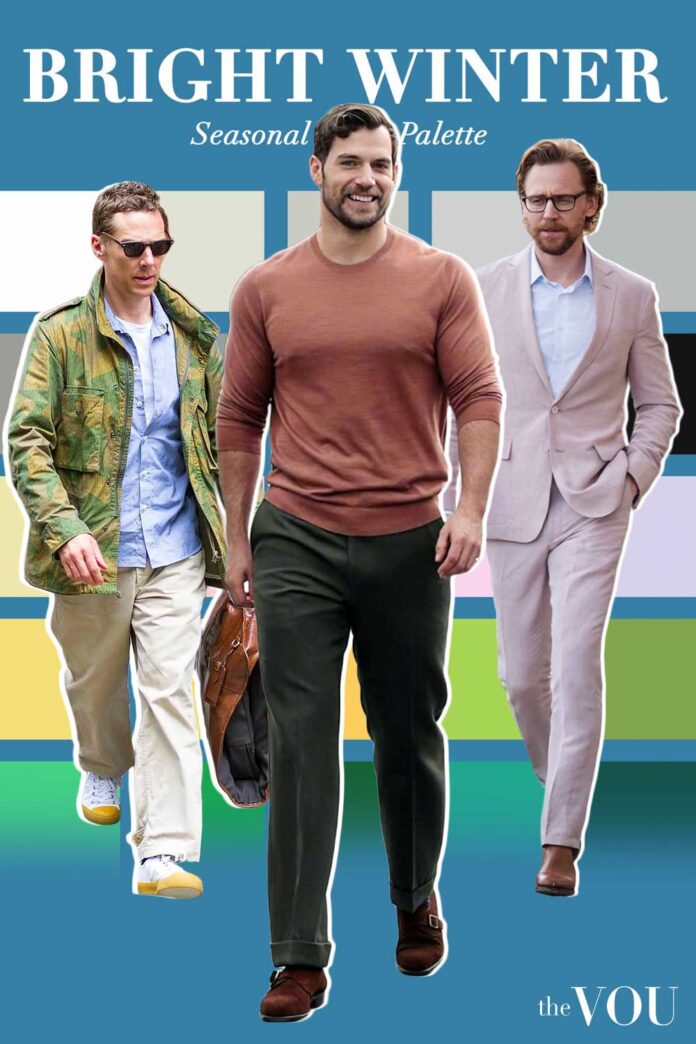 Bright Winter Seasonal Colour Palette Men