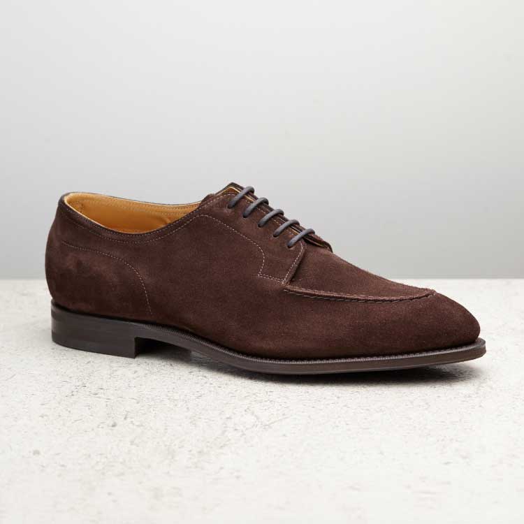 Edward Green Dover mink suede Derby shoes