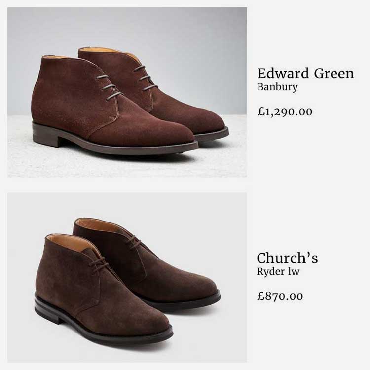 Edward Green vs Church's desert boots