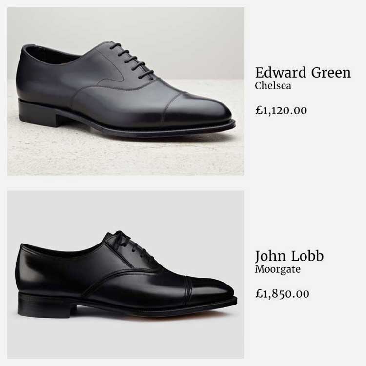 Edward Green vs John Lobb oxford shoes