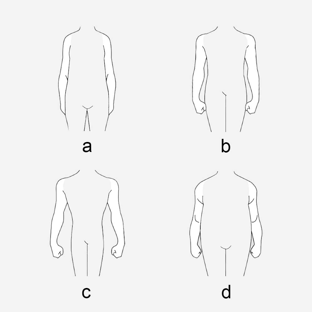 Hands position body types