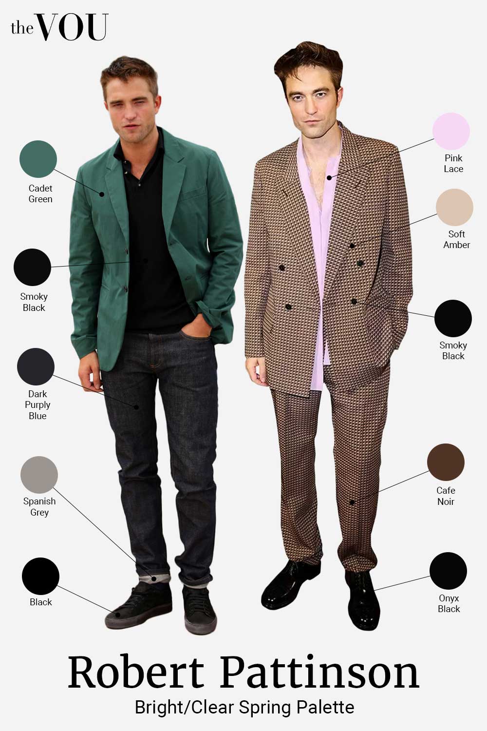 Robert Pattinson Bright Spring colour palette 