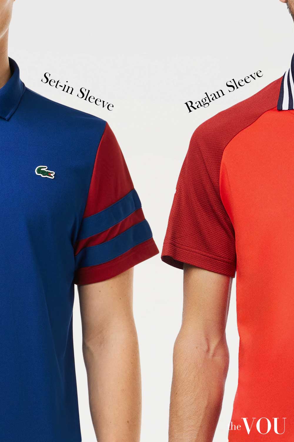 Set-in sleeve vs Raglan sleeve polo shirt