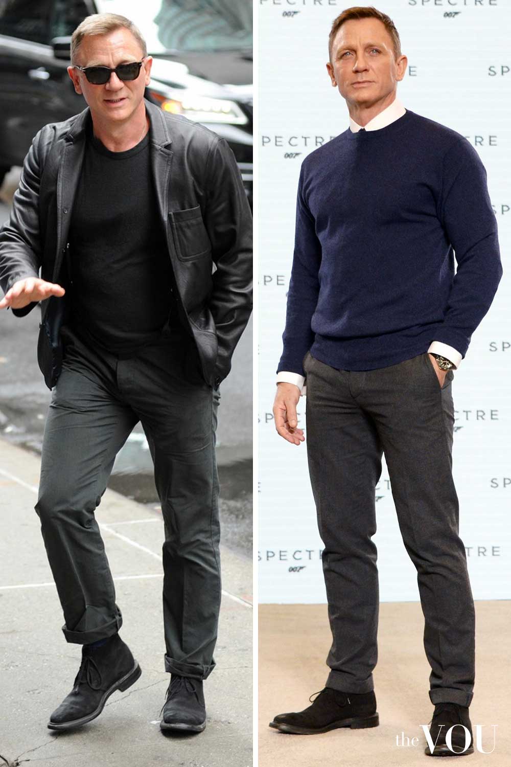 Daniel Craig Trapezoid Body Shape Casual Style