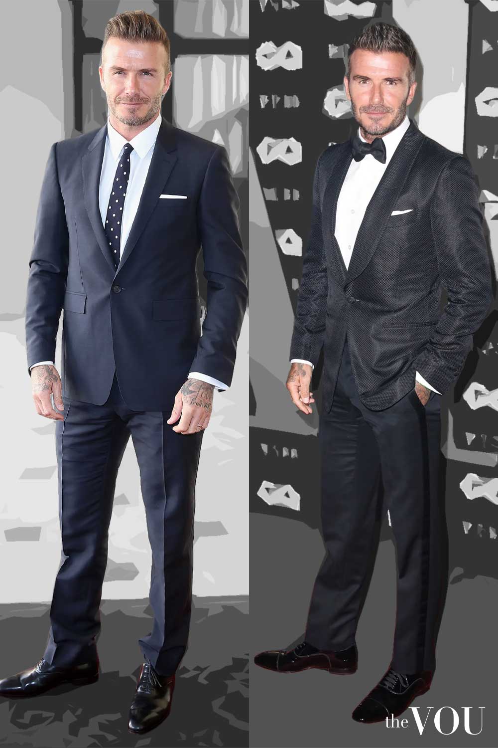 David Beckham Rectangle Body Shape Formal Style