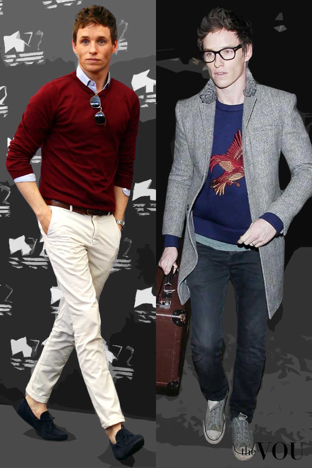 Eddie Redmayne Rectangle Body Shape casual Style