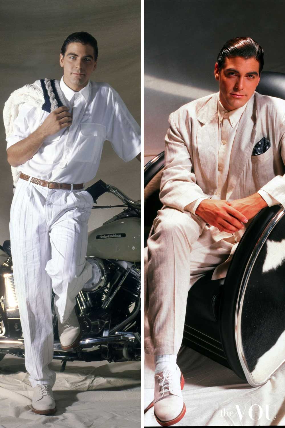 George Clooney 90s Style White Nautical Suit