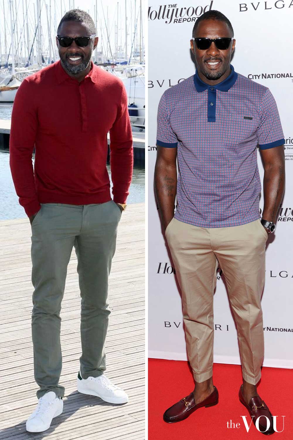 Idris Elba Trapezoid Body Shape Casual and Smart Casual Style