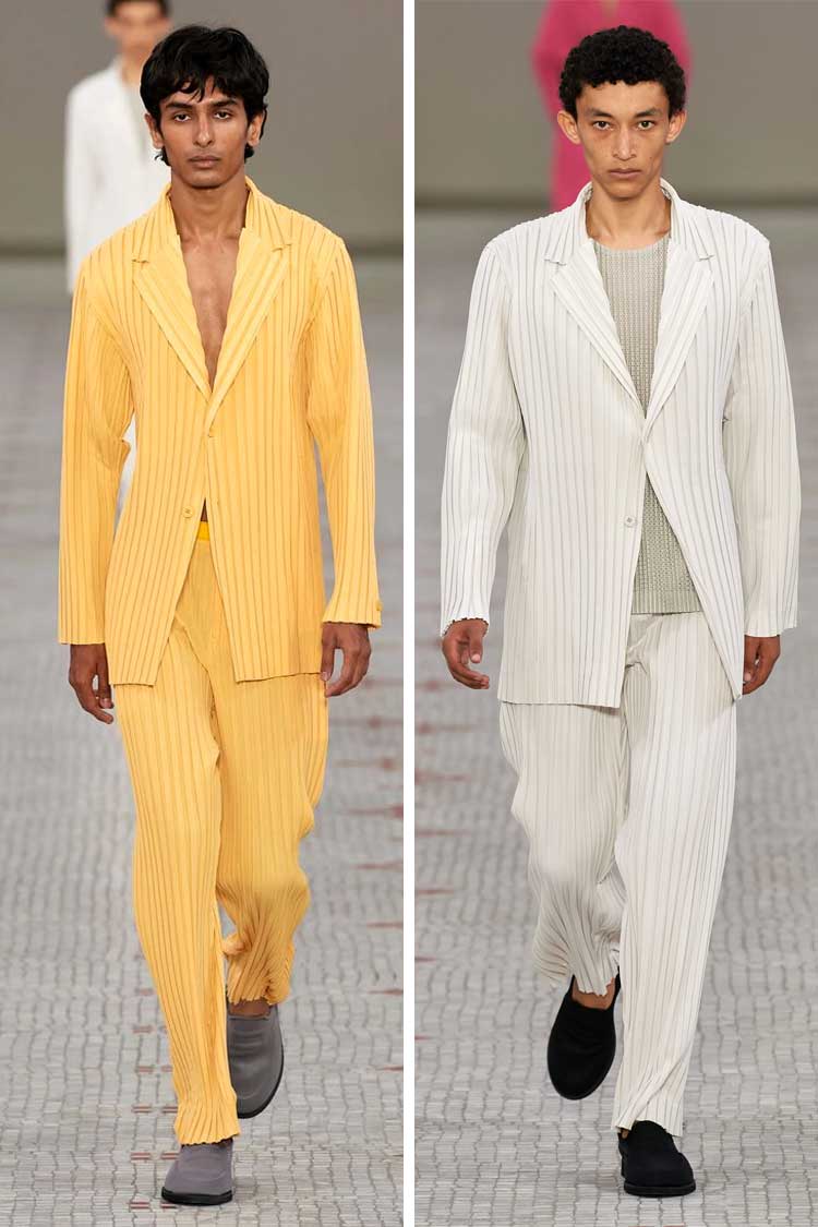 Issey Miyake pleating menswear