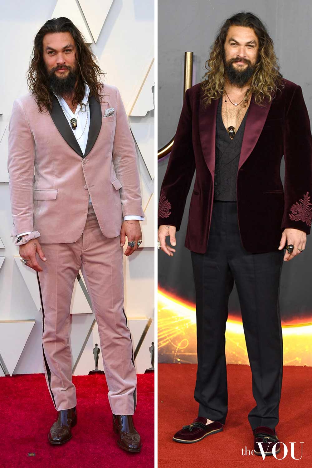 Jason Momoa Trapezoid Body Shape Formal Style