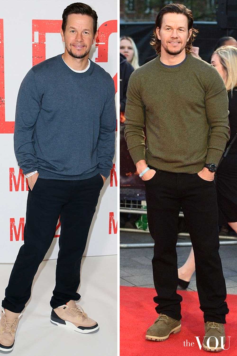 Mark Wahlberg Trapezoid Body Shape Casual Style