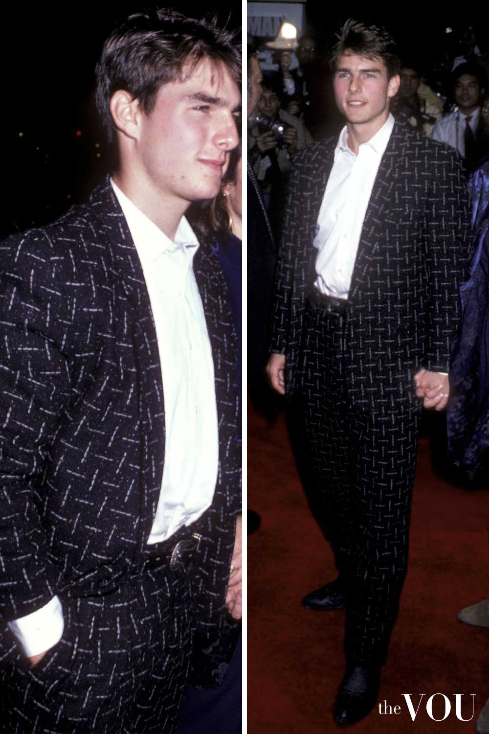 Tom Cruise 80s Style Patterned Suit