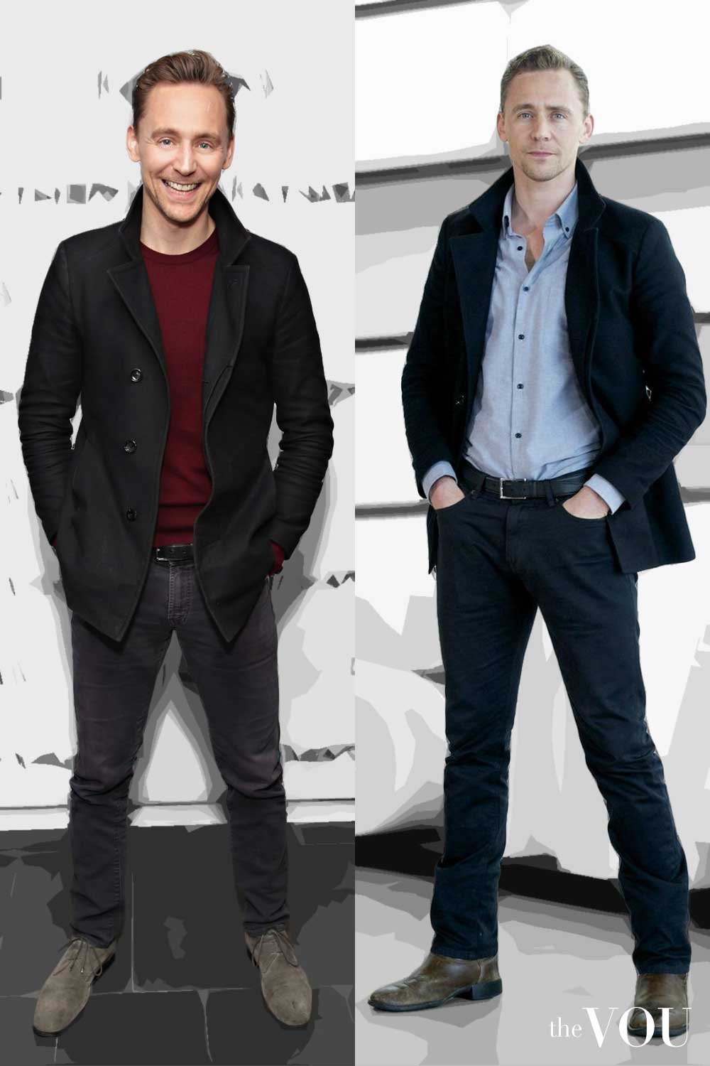 Tom Hiddleston Rectangle Body Shape casual Style