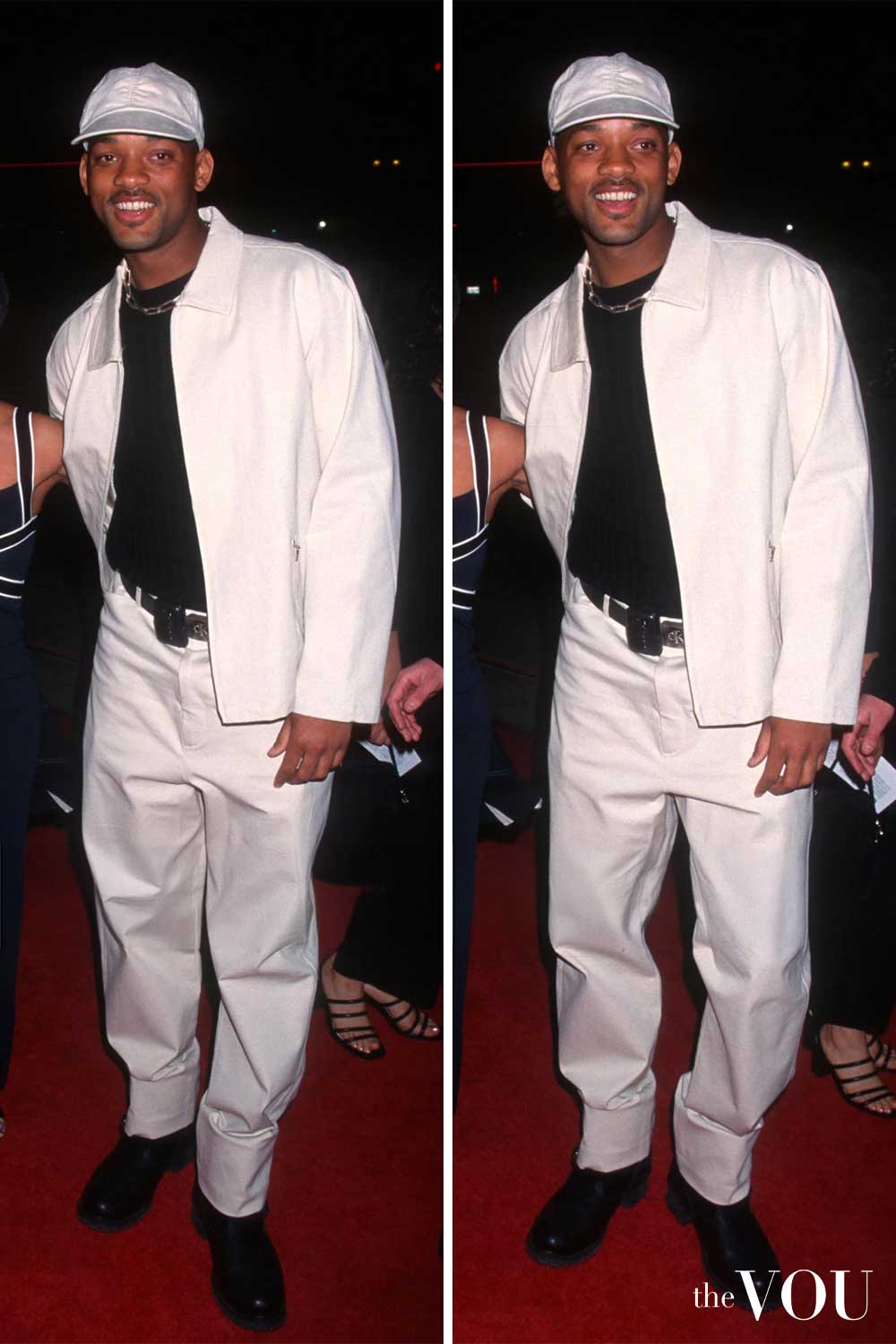 Will Smith White Leather Bal Collar Suit