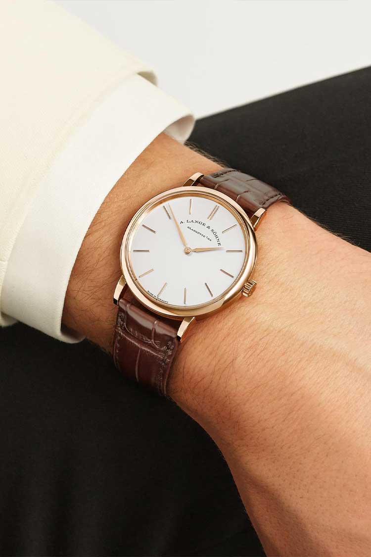 Lange & Söhne's Saxonia Thin in Rose Gold