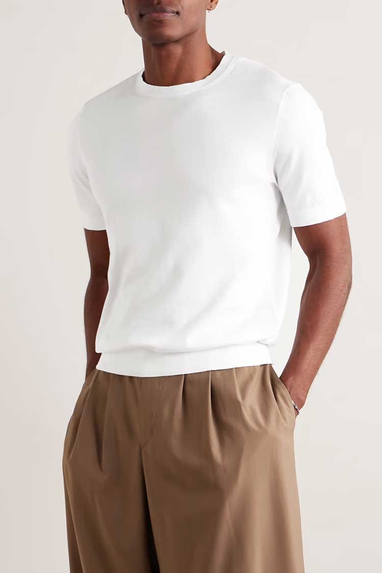 Zegna white premium cotton t-shirt