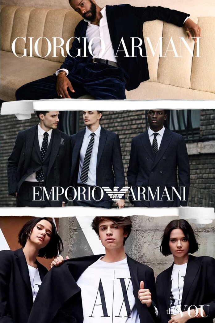 What are three levels brands Armani