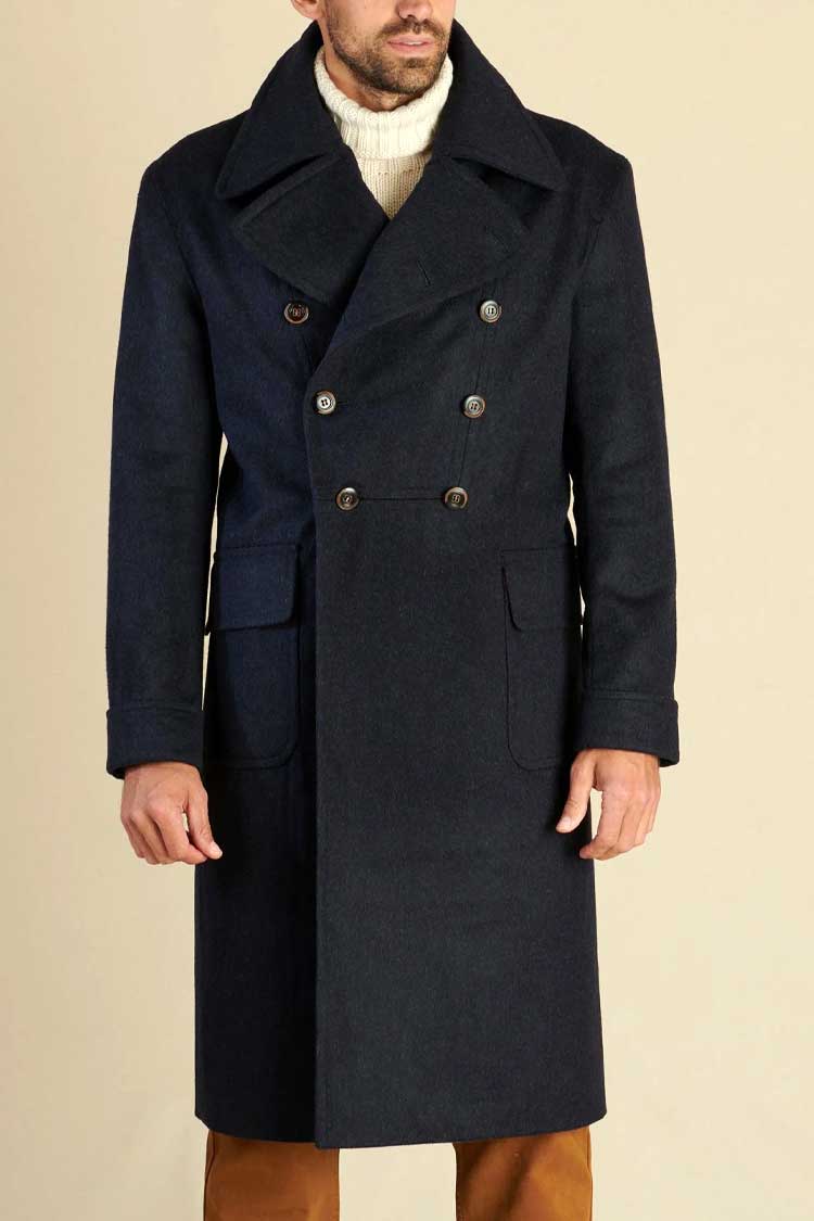 Cordings Navy Charcoal Coldstream Loden Coat