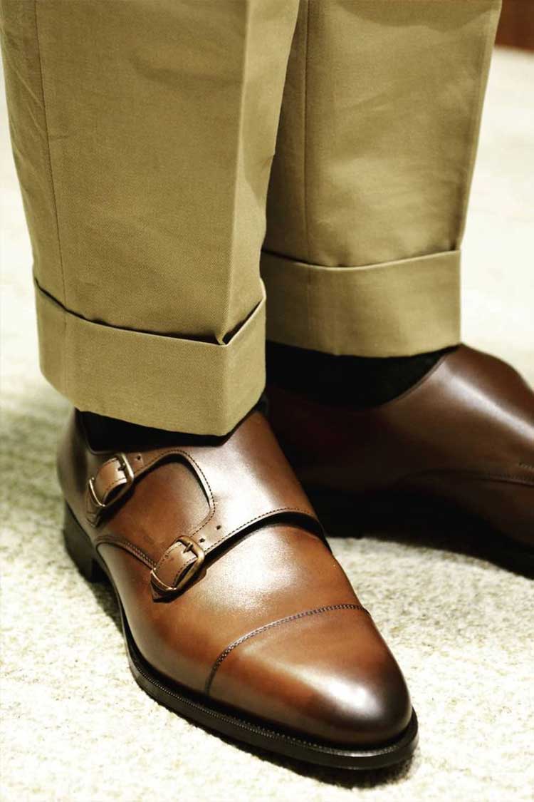 Edward Green Westminster double-sole monk straps