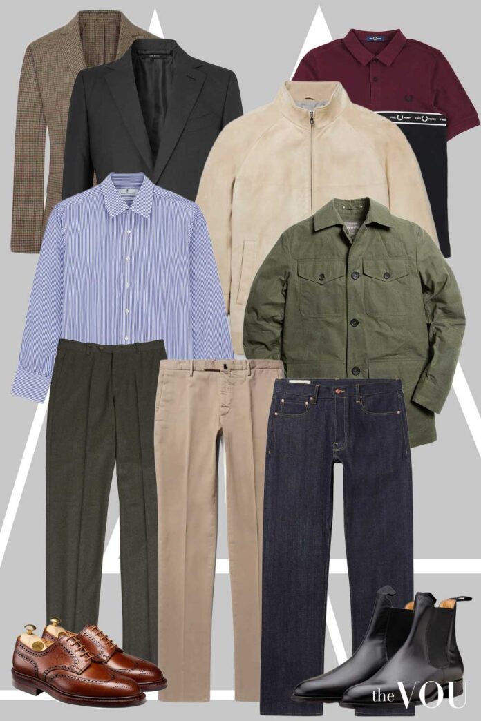 Triangle body shape men wardrobe essentials