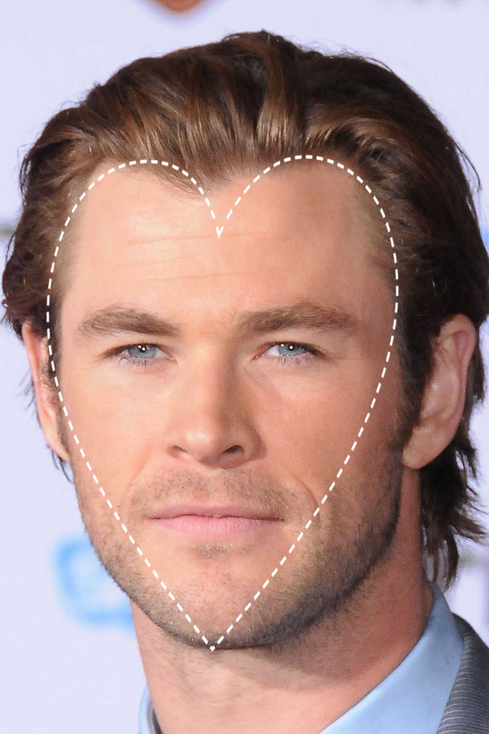 Chris Hemsworth Heart Face Shape