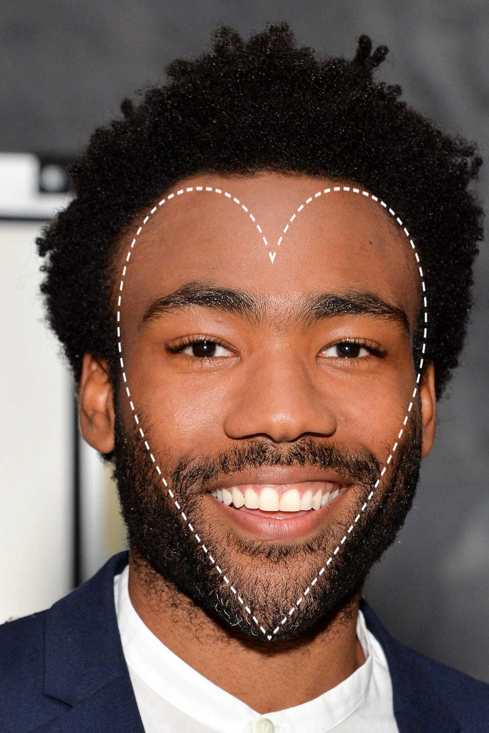 Donald Glover Heart Face Shape