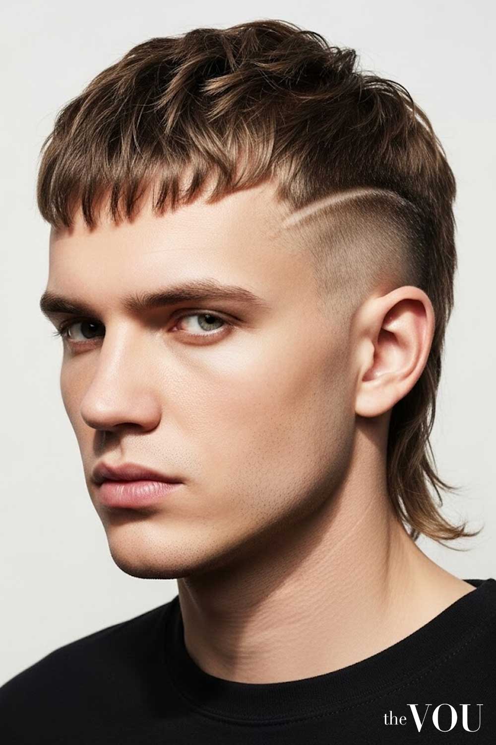 Modern Mullet Heart Face Shape Men