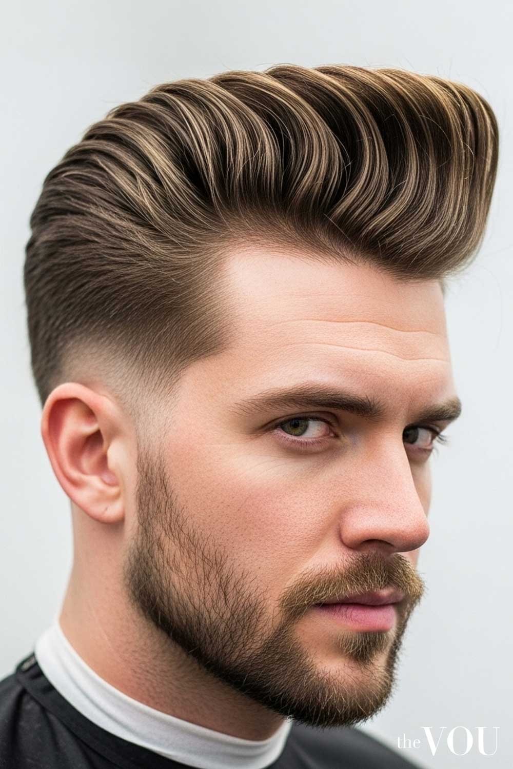 Pompadour Heart Face Shape Men