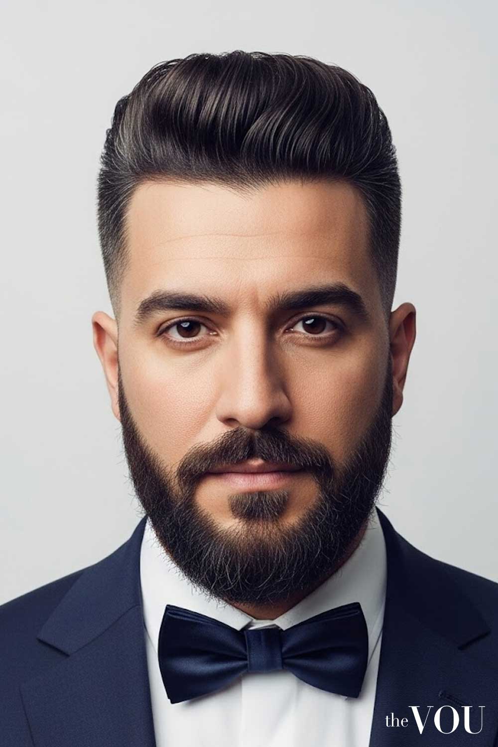 Rostros cuadrados de pompadour para hombres