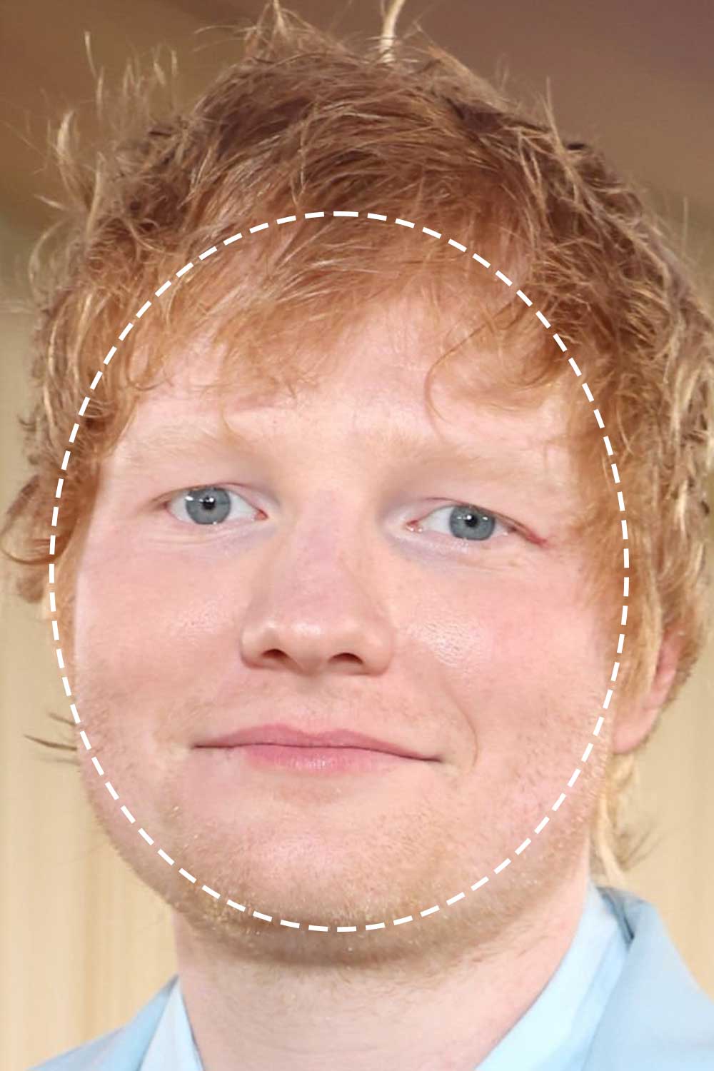 Ed Sheeran Round Face Shape