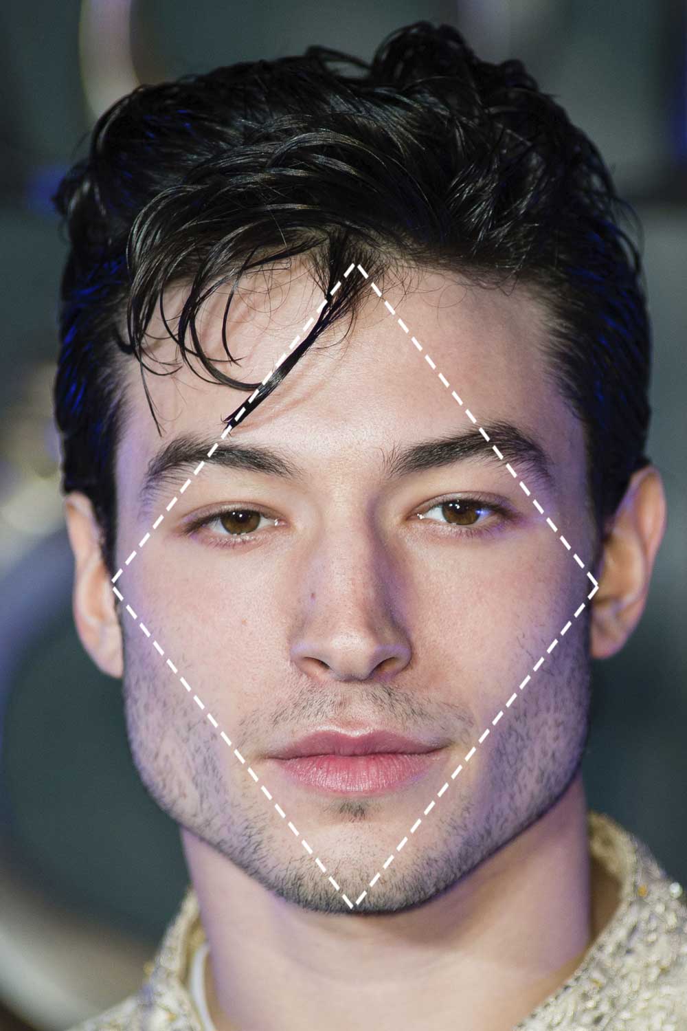 Ezra Miller Diamond Face Shape