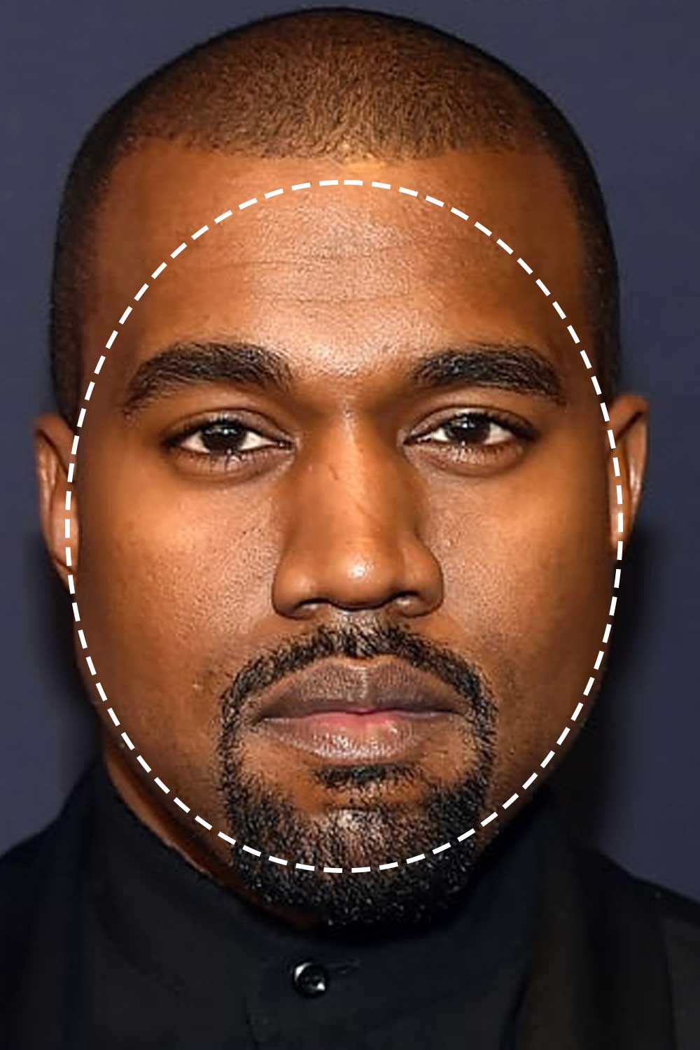 Kanye West Round Face Shape