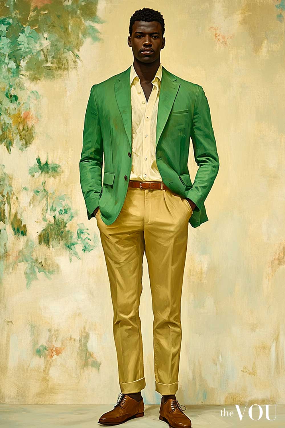 True Spring man grass green sport coat