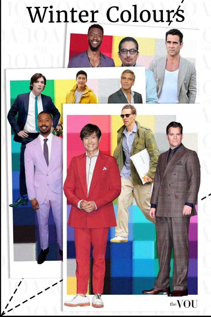 Winter colour palette male celebrities