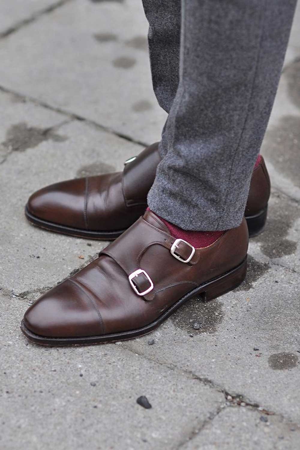 Asian Business Style Double Monk Straps