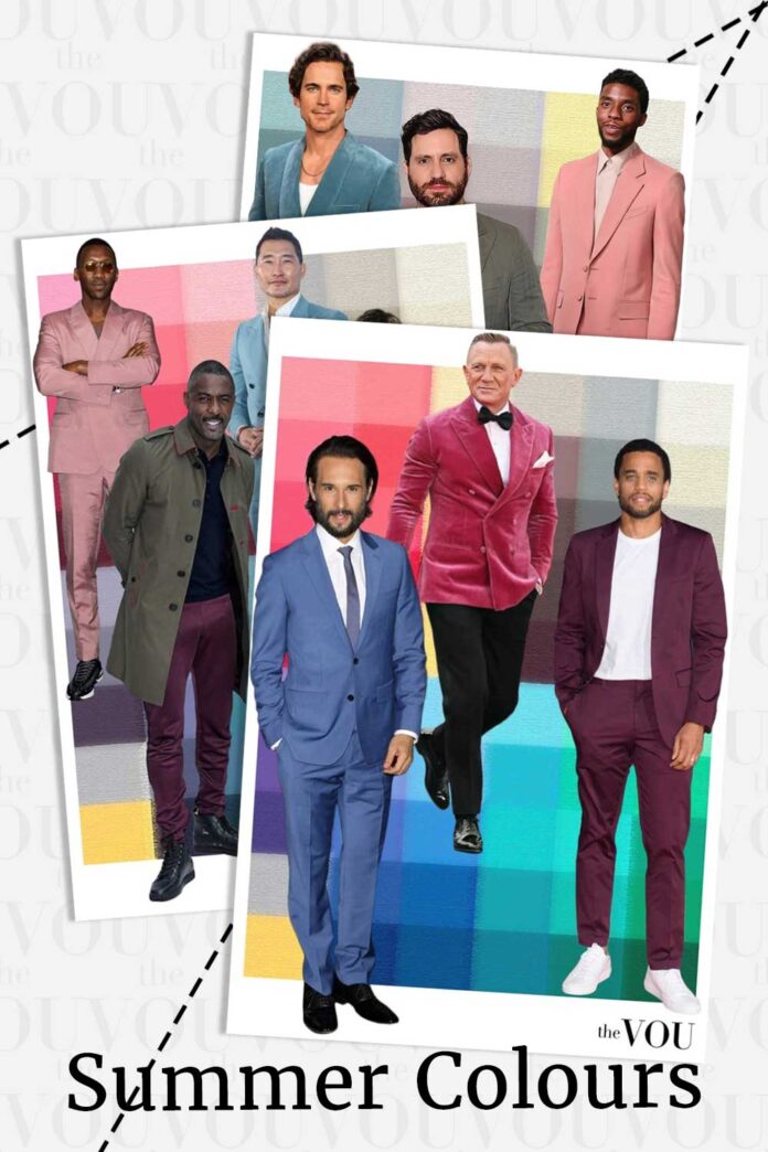 Summer colour palette male celebrities