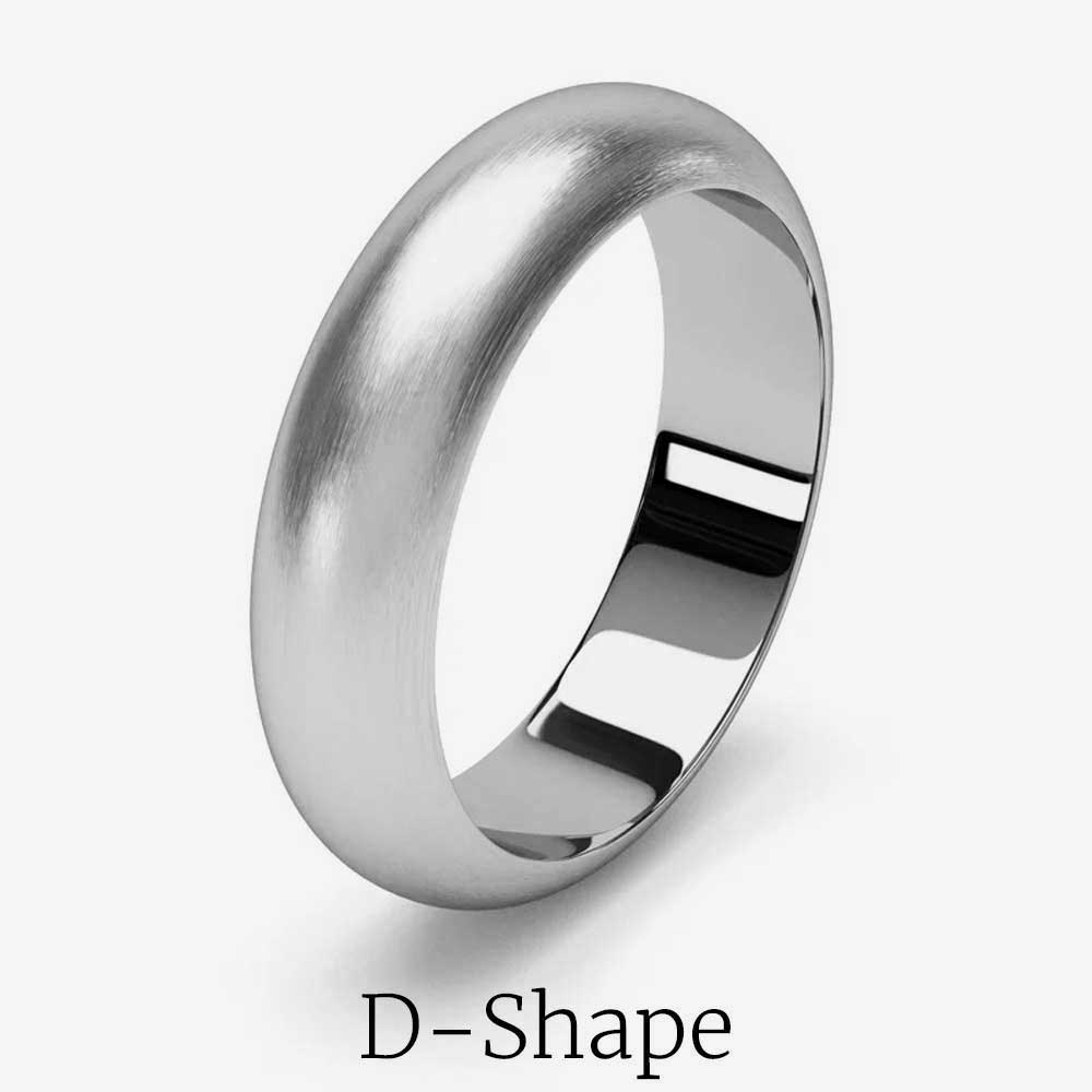 D-shape wedding band