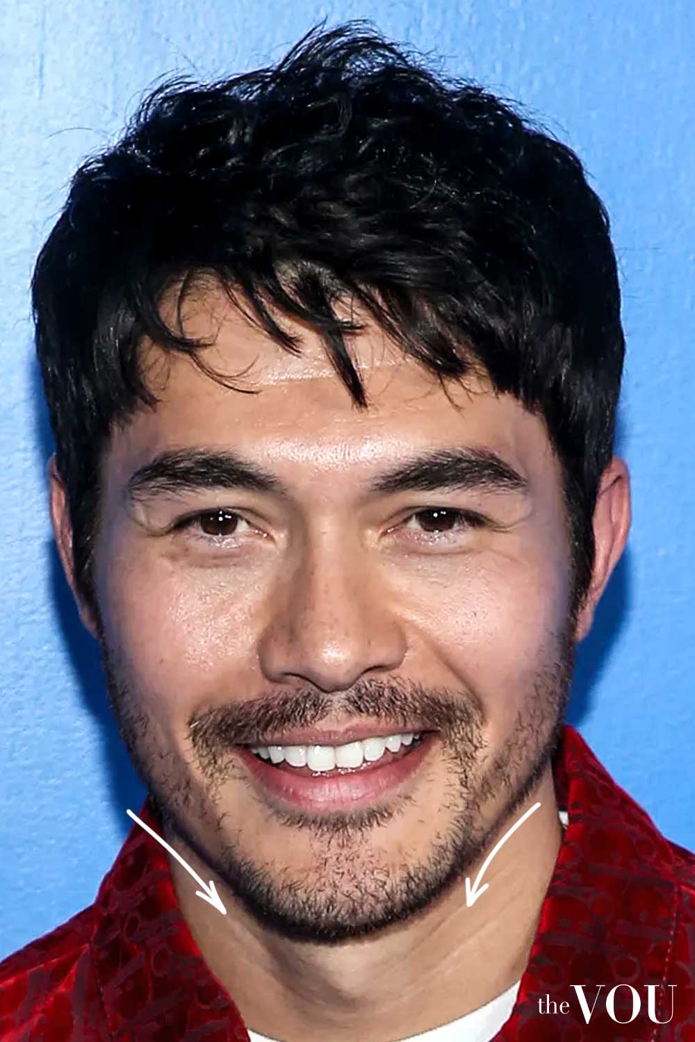 Heart Face Shape Defined Stubble with Fuller Chin Henry Golding