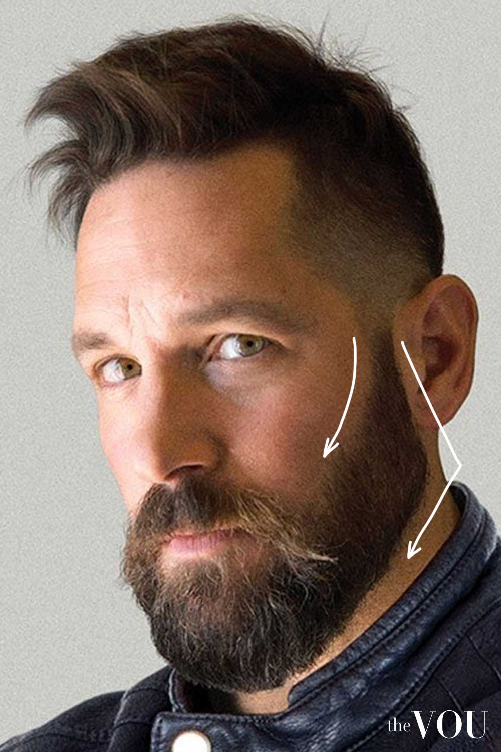 Oblong Face Shape Box Beard with Fade Paul Rudd