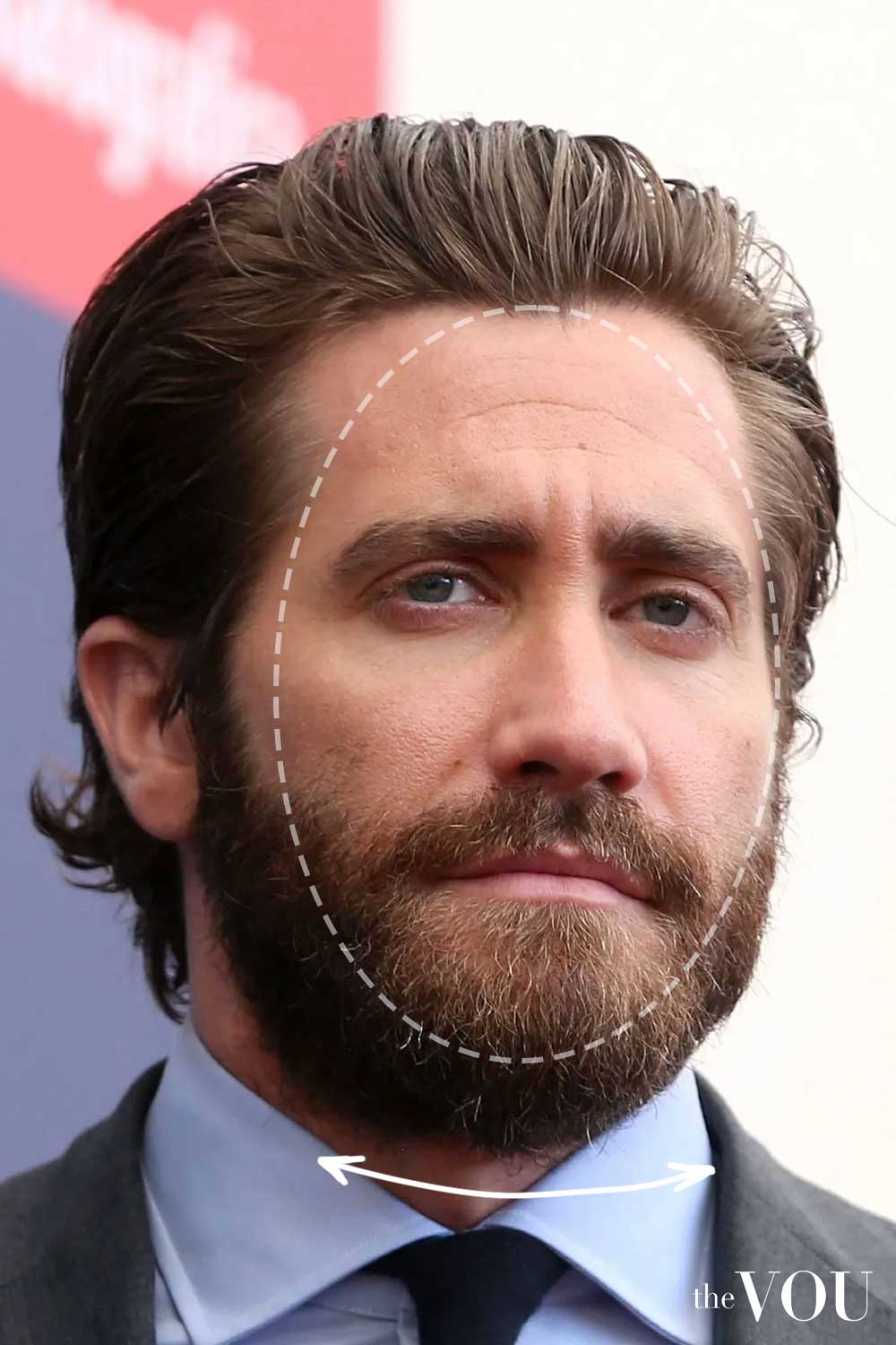 Oval Face Shape Men Classic Full Beard Jake Gyllenhaal