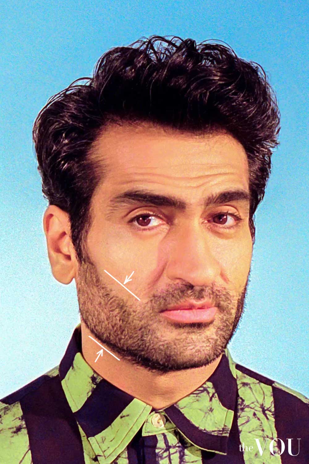 Pear Face Shape Minimal Line Beard Kumail Nanjiani