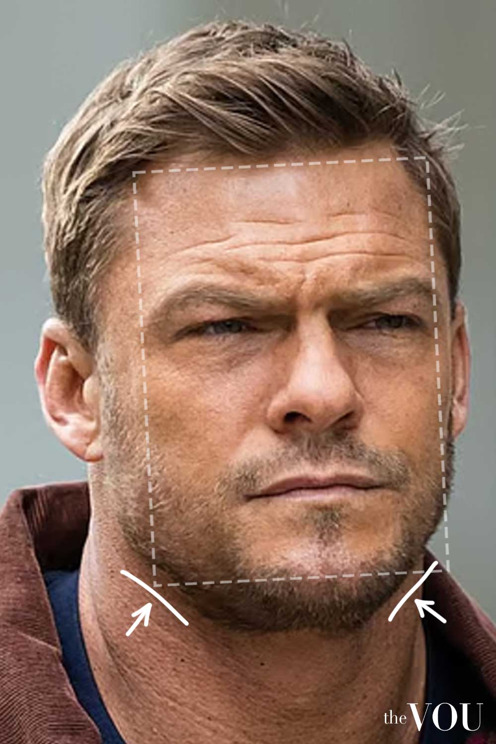 Designer Stubble Rectangle Face Shape Alan Ritchson