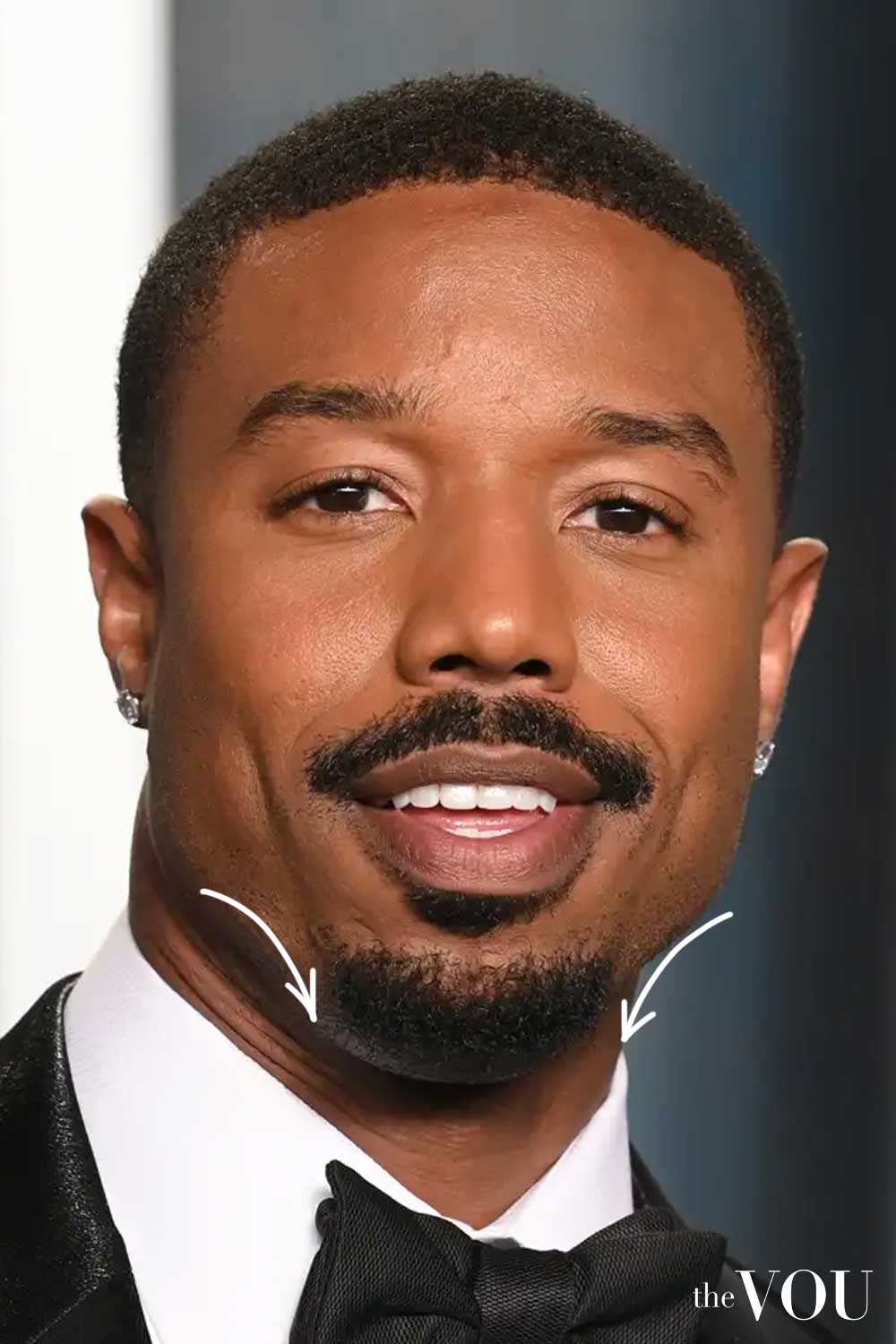 Square-Face-Shape-Moustache With Extended Goatee Michael B. Jordan